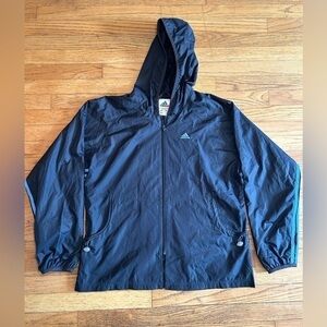 Vintage Adidas Windbreaker Navy Blue Large